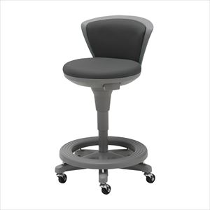ナースチェア（着座ブレーキキャスター MY-N3211 ダークグレーTSS-16RL-STCCダークグレー【松吉医科器械】(TSS-16RL-STCC)(21-6011-00-05)【1単位】