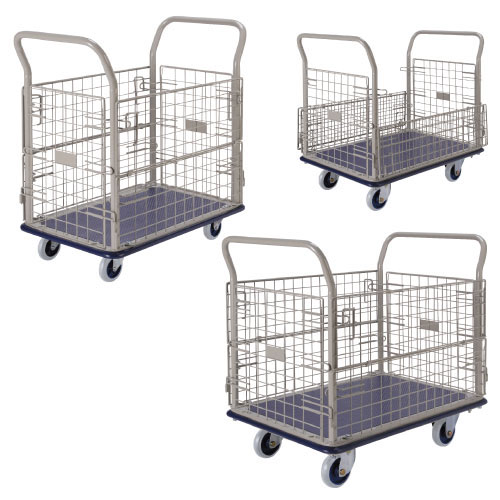 運搬車（台車）小型・カゴ付 NHT-107 ｳﾝﾊﾟﾝｼｬ(ﾀﾞｲｼｬ)ｺｶﾞﾀ(23-2034-00)【金沢車輛】[1台単位]