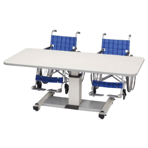 昇降式テーブル（アイボリー） CS-189A(W1800XD900) ｼｮｳｺｳｼｷﾃｰﾌﾞﾙ(ｱｲﾎﾞﾘｰ)(23-2095-02)【プラス】[1台単位]