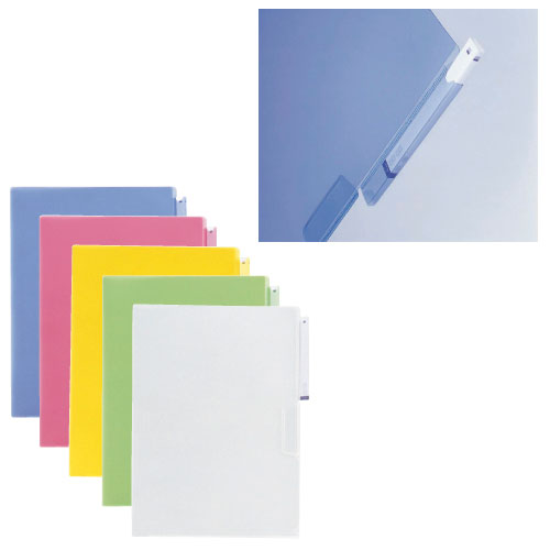 クリヤーホルダー（立体見出し付） ｸﾘﾔｰﾎﾙﾀﾞｰ(ﾘｯﾀｲﾐﾀﾞｼﾂｷ(23-2132-00)G6305(A4)5ﾏｲｲﾘ乳白 乳白