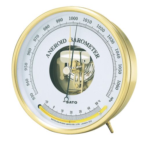 アネロイド気圧計（温度計付） 7610-20(23-2254-00)