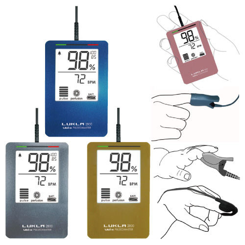 パルスオキシメータＬＵＫＬＡ LKL2800M/PK(ﾋﾟﾝｸ) ﾊﾟﾙｽｵｷｼﾒｰﾀLUKLA(23-2314-08)【ユビッ
