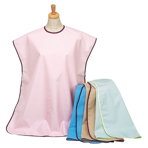 食事用エプロン（無地） 400-F ｼｮｸｼﾞﾖｳｴﾌﾟﾛﾝﾑｼﾞ ベージュ(23-2479-00-04)【松本ナース産業】[1