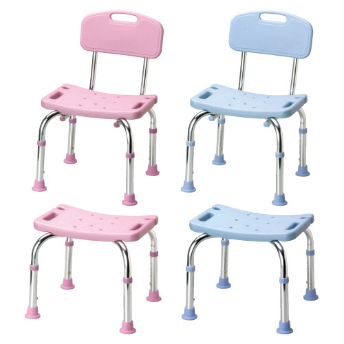 シャワーベンチ（背付） SB-11LB(ﾗｲﾄﾌﾞﾙｰ) ｼｬﾜｰﾍﾞﾝﾁ(ｾﾂｷ)(23-2498-01)【マキテック】[1台
