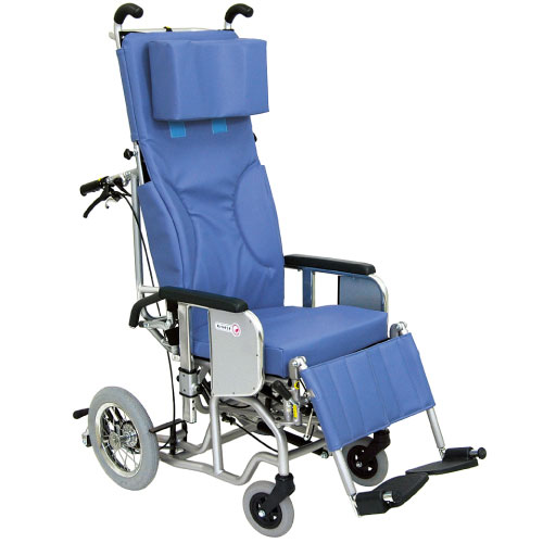 リクライニング車いすクリオネット AYK-40 ﾘｸﾗｲﾆﾝｸﾞｸﾙﾏｲｽｸﾘｵﾈｯﾄ 青Ｎｏ．４０(23-2505-00-01