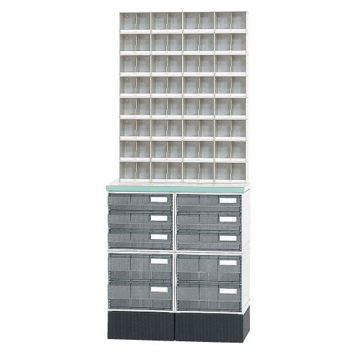 錠剤キャビネット ｼﾞｮｳｻﾞｲｷｬﾋﾞﾈｯﾄ(23-2740-00)I-2206J下部引出：透明 下部引出：透明