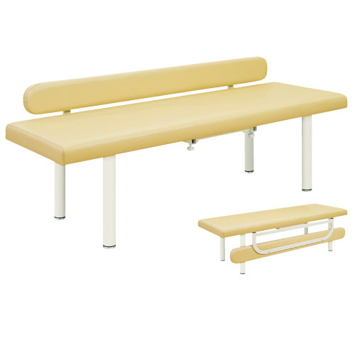 診察台（レザーガード型ＤＸベッド） TB-931(70X190X50CM) ｼﾝｻﾂﾀﾞｲ(ﾚｻﾞｰｶﾞｰﾄﾞDX) ビニルレザーメディブルー(23-2764-03-16)【高田ベッド製作所】[1台単位]