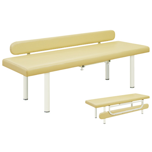 診察台（レザーガード型ＤＸベッド） TB-931(60X180X60CM) ｼﾝｻﾂﾀﾞｲ(ﾚｻﾞｰｶﾞｰﾄﾞDX) ビニルレザー抹茶(23-2764-04-11)【高田ベッド製作所】[1台単位]