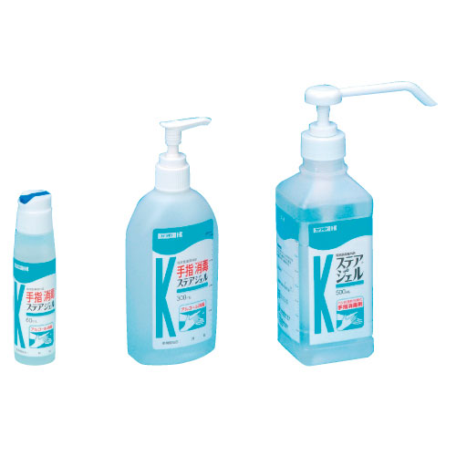 手指消毒剤ステアジェル（医薬部外品） 023-409703-00(500ML) ｽﾃｱｼﾞｪﾙ(23-2867-02)【川本産業】[20本単位]