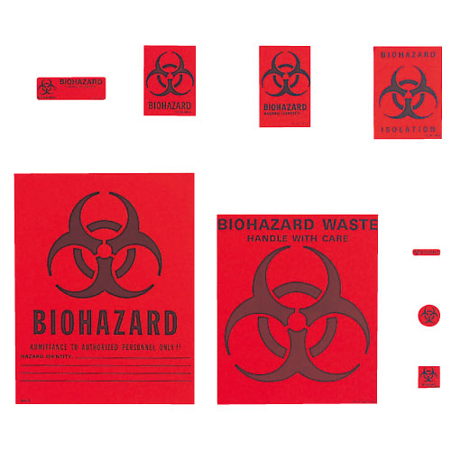 バイオハザードラベル ﾊﾞｲｵﾊｻﾞｰﾄﾞﾗﾍﾞﾙ(23-2953-08)SBH-8-L(500ﾏｲ)8X20MM