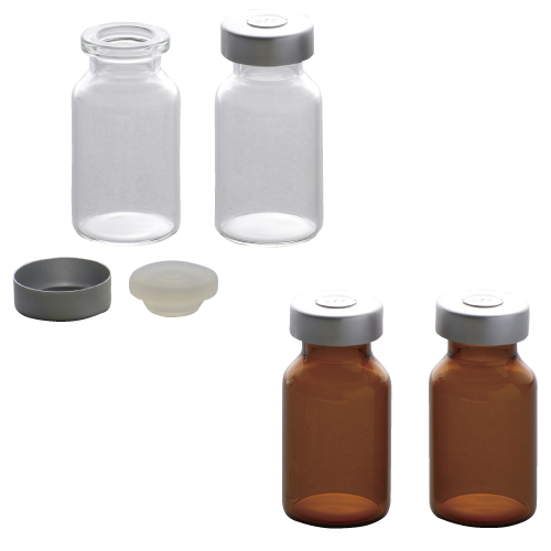 滅菌済バイアル（茶）４号 楽楽 55-112-04(20ML)5ﾎﾝｲﾘﾒｯｷﾝｽﾞﾐﾊﾞｲｱﾙｼﾛ4ﾗｸﾗｸ(23-3084-03)