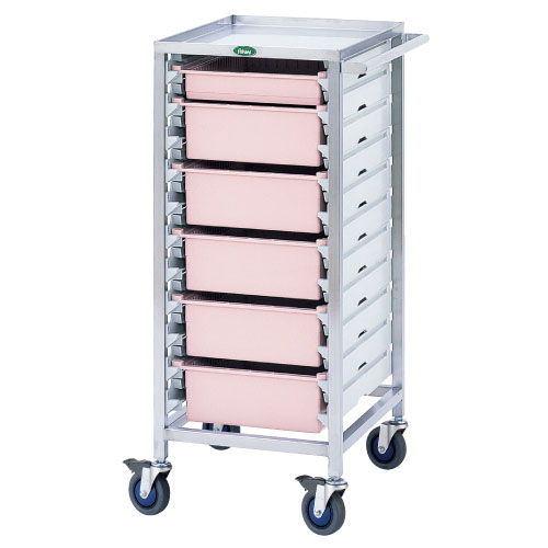 包帯交換カート C34-T10104T ﾎｳﾀｲｺｳｶﾝｶｰﾄ 透明(23-3409-00-03)【サカセ化学工業】[1台単位]