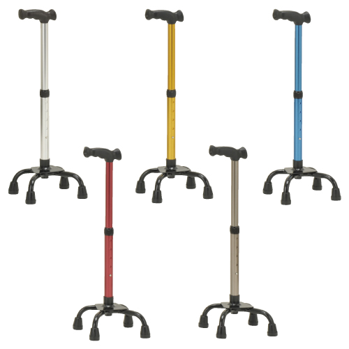 四点杖（スモールベース） TQ-203S(ﾚｯﾄﾞ)4ﾃﾝﾂｴ(ｽﾓｰﾙﾍﾞｰｽ)(23-5181-03)