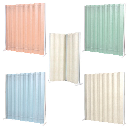 アコーディオンスクリーン W1500XH1800MM ｱｺｰﾃﾞｨｵﾝｽｸﾘｰﾝ スノーホワイト(23-5284-02-04)【三和製作所】[1台単位]