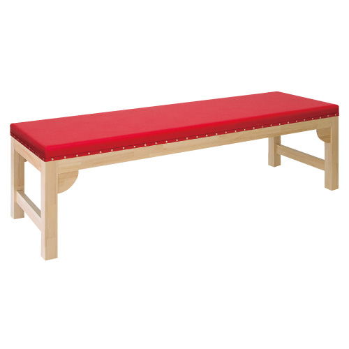 木製診察台（モクベッドＣ） ﾓｸｾｲｼﾝｻﾂﾀﾞｲ TB-744(70X180X50CM)【1台単位】(23-5355-02) ビニルレザーライムグリーン