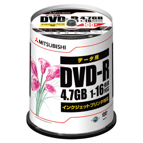 ＰＣデータ用ＤＶＤ－Ｒ PCﾃﾞｰﾀﾖｳDVD-R(23-5590-01)DHR47JPP100(100ﾏｲ)