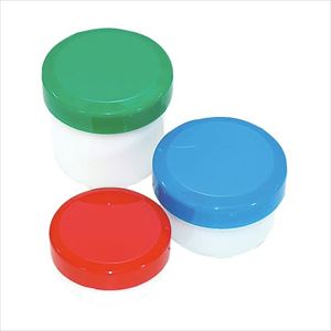 軟膏容器 定量（未滅菌） 《目安》5ml・深型 《キャップ》白5ml・深型キャップ：白【金鵄製作所】(10010)(23-5638-01-01)【1単位】
