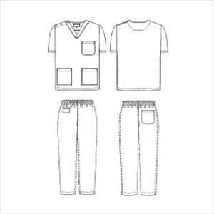 スクラブ（男女兼用） 133-83(ﾀｰｺｲｽﾞ) ＬＬターコイズLL【ＫＡＺＥＮ】(133-83)(23-5823-12-05