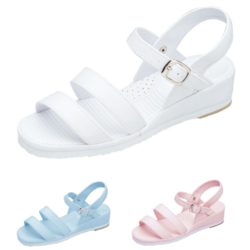 ナースサンダル（２本線サンダル） ﾅｰｽｻﾝﾀﾞﾙ(2ﾎﾝｾﾝｻﾝﾀﾞﾙ)(23-5851-03)759(22.5CM)ピンク ピンク