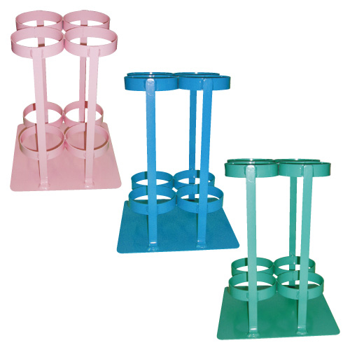 ボンベスタンド ４本立 ﾎﾞﾝﾍﾞｽﾀﾝﾄﾞ4ﾎﾝﾀﾃ(23-5888-02)ｸﾞﾘｰﾝ