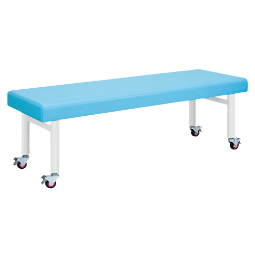 心電図検査台（キャスター付） TB-178(70X190X70CM) ｼﾝﾃﾞﾝｽﾞｹﾝｻﾀﾞｲｷｬｽﾀｰﾂｷ ビニルレザーライムグリーン(23-5895-00-18)【高田ベッド製作所】[1台単位]