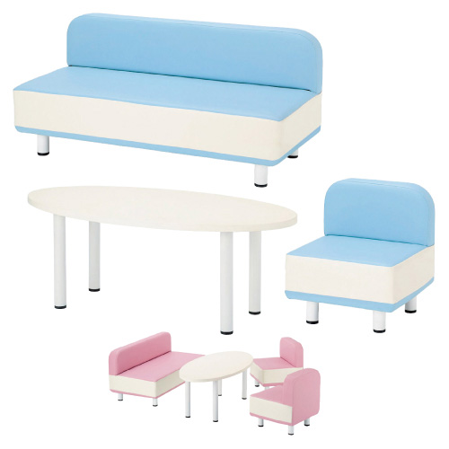 相談スペース応接セット１人用チェア CH-0545(50X45X55CM) ｿｳﾀﾞﾝｽﾍﾟｰｽﾋﾄﾘﾖｳﾁｪｱ ペールピンク／アイボリー(23-5987-01-01)【ニシキ工業】[1台単位]