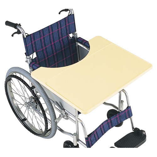 車いす用テーブルＥタイプ TY070E ｸﾙﾏｲｽﾖｳﾃｰﾌﾞﾙEﾀｲﾌﾟ(23-6224-00)【日進医療器】[1枚単位](日