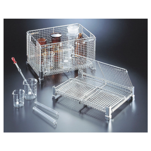 ステンレス折りたたみバスケット ステンレスオリタタミバスケット(23-6578-01)FB-2