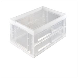 ハード折りたたみコンテナ(本体) HDOC-40L(40L) クリアW530×D365×H270mmクリア【アイリスオーヤマ】FALSE(23-6778-01)【1単位】