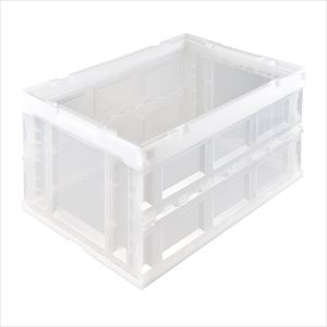 ハード折りたたみコンテナ(本体) HDOC-75L(75L) クリアW650×D440×H320mmクリア【アイリスオーヤマ】FALSE(23-6778-03)【1単位】