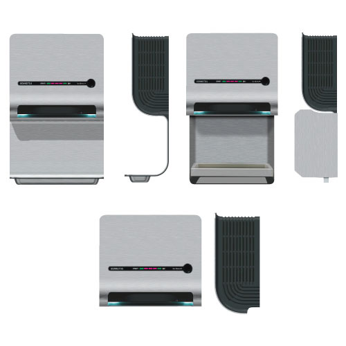 デンネツ殺菌エアータオル（速乾タイプ NDS100(ｽﾀﾝﾀﾞｰﾄﾞ) ﾃﾞﾝﾈﾂｻｯｷﾝｴｱｰﾀｵﾙ(ｿｯｶﾝ(23-6805-00)【デンネツ】[1台単位]