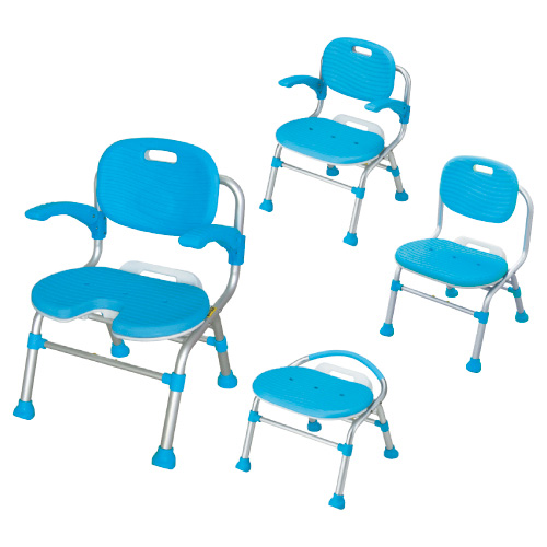 テイコブシャワーチェア（背付肘付Ｕ型 SCU01 ﾃｲｺﾌﾞｼｬﾜｰﾁｪｱ(ｾﾋｼﾞUｶﾀ(23-7138-00)【幸和製作所】