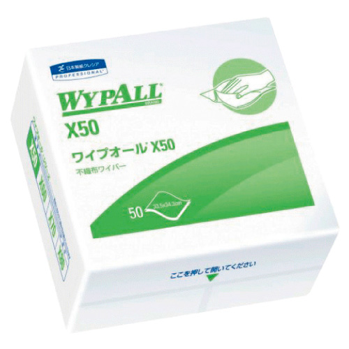 ワイプオールＸ５０（４つ折） 60550(50ﾏｲX18ﾊﾟｯｸ) ﾜｲﾌﾟｵｰﾙX50(4ﾂｵﾘ)(23-7249-00)【日