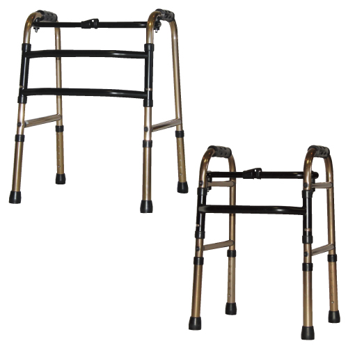 固定歩行器（折りたたみ式）ミニ C2021SS(ﾌﾞﾛﾝｽﾞ)ｺﾃｲﾎｺｳｷ(ｵﾘﾀﾀﾐ)ﾐﾆ(23-7282-01)