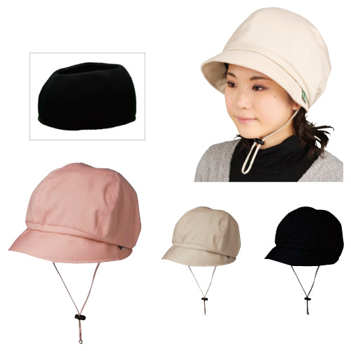 おでかけヘッドガード（キャスケット） KM-1000G(M/55-57CM) ｵﾃﾞｶｹﾍｯﾄﾞｶﾞｰﾄﾞｷｬｽｹｯﾄ ピンク(23-7287-02-01)【キヨタ】[1個単位]