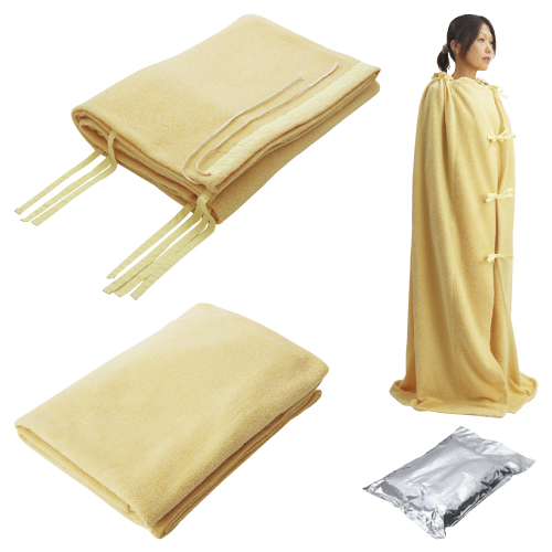 フリース毛布（２ＷＡＹ）ひも付 DRK-NB2Sﾌﾘｰｽﾓｳﾌ(2WAY)ﾋﾓﾂｷ(23-7521-00)