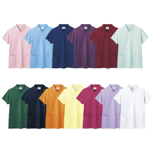 スクラブジャケット（男女兼用） 72-624(ﾊﾞｰｶﾞﾝﾃﾞｨ) ｽｸﾗﾌﾞｼﾞｬｹｯﾄﾊﾝｿﾃﾞ ＬＬ(23-7574-11-04)【住商モンブラン】[1枚単位]