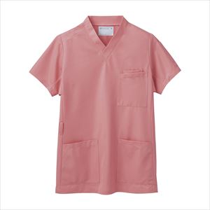 スクラブ（男女兼用）コーラルレッドLL【住商モンブラン】(72-632)(23-7574-20-04)【1単位】(住商モンブラン