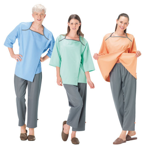 検診衣上衣 ｹﾝｼﾝｲｼﾞｮｳｲ(23-7576-03)FK-1466(LL)ブルー ブルー