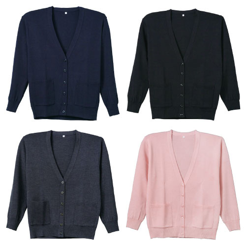 抗ピルポケット付カーディガン ｺｳﾋﾟﾙﾎﾟｹｯﾄﾂｷｶｰﾃﾞｨｶﾞﾝ(23-7835-03)D-1011(LL)濃紺 濃紺