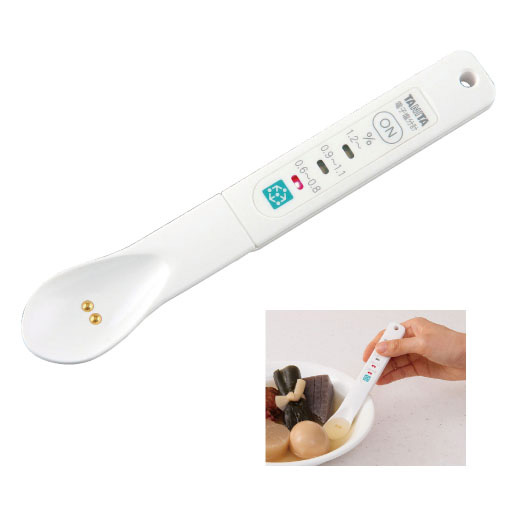 電子塩分計 しおみスプーン（防滴） ﾃﾞﾝｼｴﾝﾌﾞﾝｹｲｼｵﾐｽﾌﾟｰﾝ SO-302【1個単位】(23-7874-00)