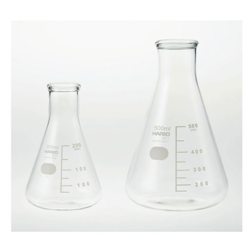 三角フラスコ（ガラス製） 100ML ｻﾝｶｸﾌﾗｽｺ(ｶﾞﾗｽｾｲ)(23-7898-04)【ハリオ】[1個単位]