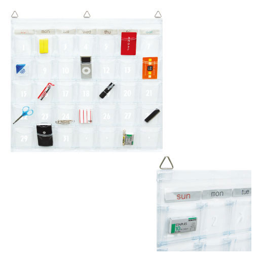 ウォールポケット W-418(ｸﾘｱ) ｳｫｰﾙﾎﾟｹｯﾄ(23-7916-00)【サキ】[1枚単位](サキ)[枚]