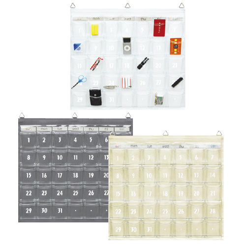 ウォールポケット（帆布×クリアー） W-419(ｷﾅﾘ) ｳｫｰﾙﾎﾟｹｯﾄ(23-7916-02)【サキ】[1枚単位](サキ)