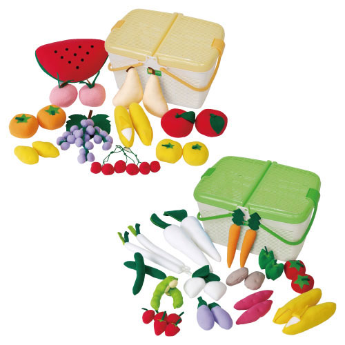 トッケン ぬいぐるみセット（やさい・くだもの） ﾇｲｸﾞﾙﾐｾｯﾄ(ﾔｻｲｸﾀﾞﾓﾉ)【1組単位】(23-7937-00)