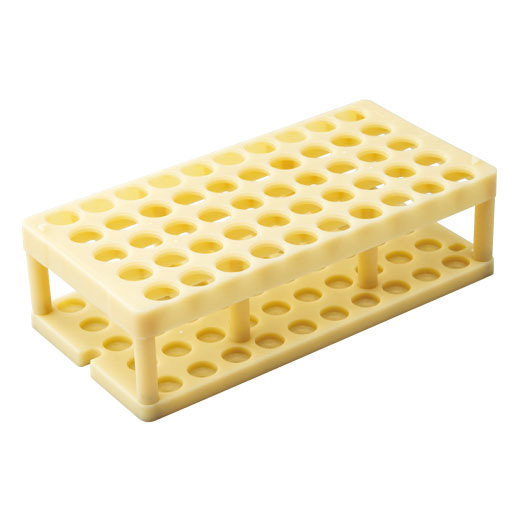 試験管立（ＡＢＳ製）５０本立 16MMﾖｳ(5X10) ｼｹﾝｶﾝﾀﾃ(ABSｾｲ)50ﾎﾝﾀﾃ(24-2146-00)【積水ポリマテック】[10個単位]