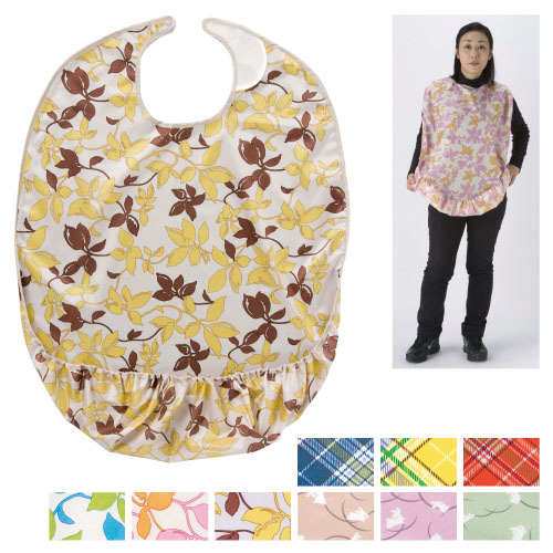 特殊衣料 食事サロン（超はっ水） ｼｮｸｼﾞｻﾛﾝﾁｮｳﾊｯｽｲｿﾃﾞﾂ 1010(58X88CM) チェック・ネイビー(24-2419-00-01)【1枚単位】