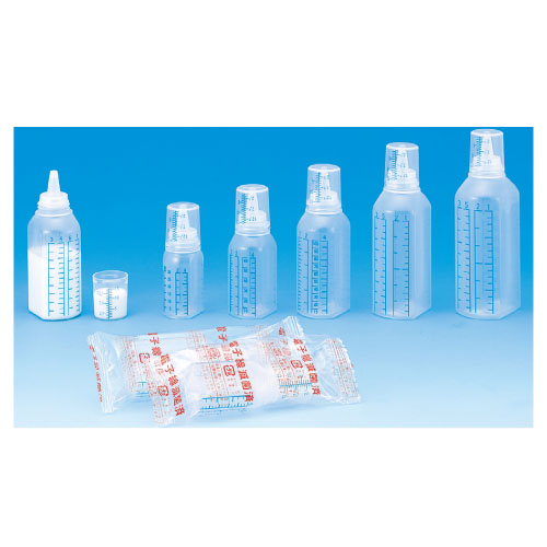 ＳＫカップ付ボトル青目盛（滅菌済） 150ML(100ﾎﾝｲﾘ) SKｶｯﾌﾟﾂｷﾎﾞﾄﾙﾒｯｷﾝｽﾞﾐ(24-2879-08)【シンリョウ】[1袋単位]