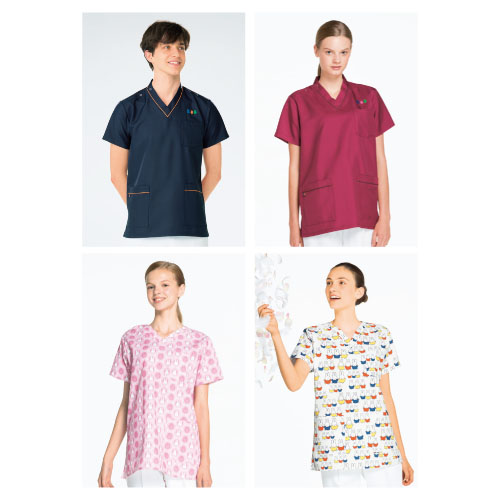 男女兼用上衣 ﾀﾞﾝｼﾞｮｹﾝﾖｳｼﾞｮｳｲ MFP-5822(M)ﾋﾟﾝｸ【1枚単位】(24-2908-02)