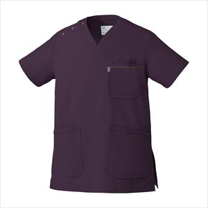 スクラブ（兼用） MZ-0018(S) パープルSパープル【チトセ】(MZ-0018)(24-2926-01-09)【1単位】